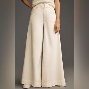 FINAL MARKDOWN Anthropologie Pilcro Buttercream High-Rise Wide-Leg Palazzo Pants